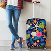 Beach Seashell Floral Theme Luggage Cover Protector