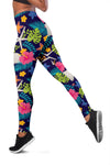 Beach Seashell Floral Theme Women Leggings