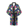 Beach Seashell Floral Theme Women Short Kimono Robe