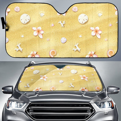 Beach Theme Print Car Sun Shade For Windshield