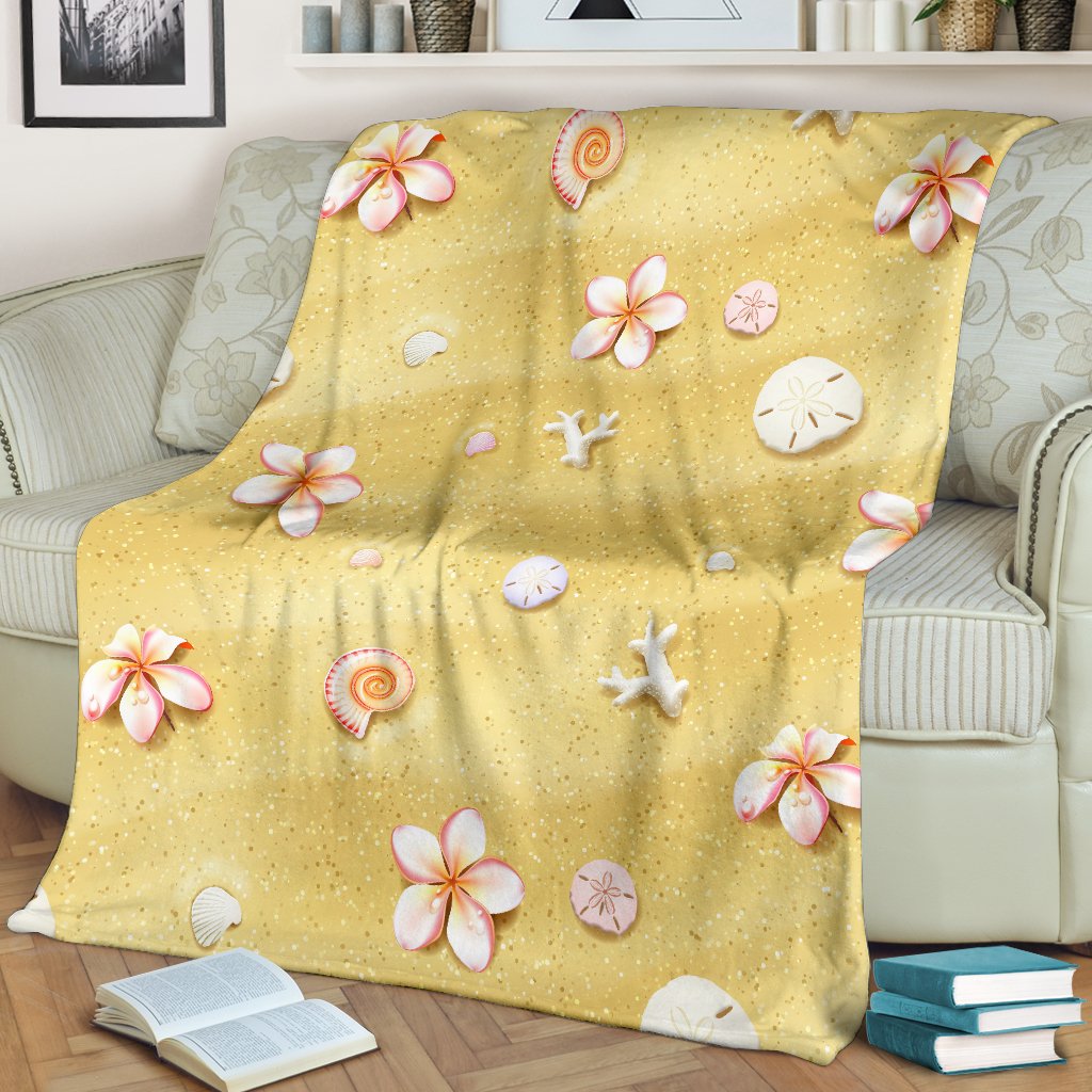 Beach Theme Print Fleece Blanket
