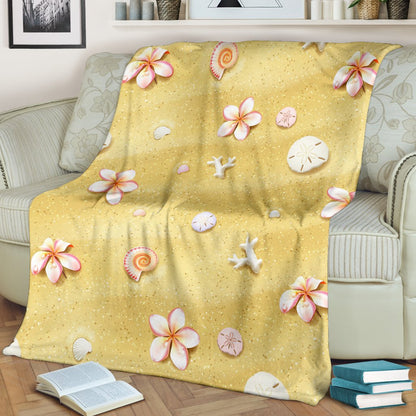Beach Theme Print Fleece Blanket