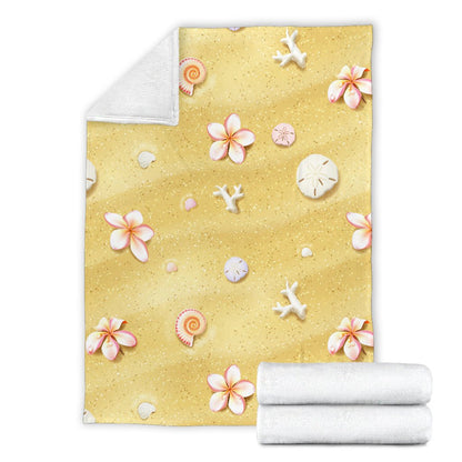 Beach Theme Print Fleece Blanket