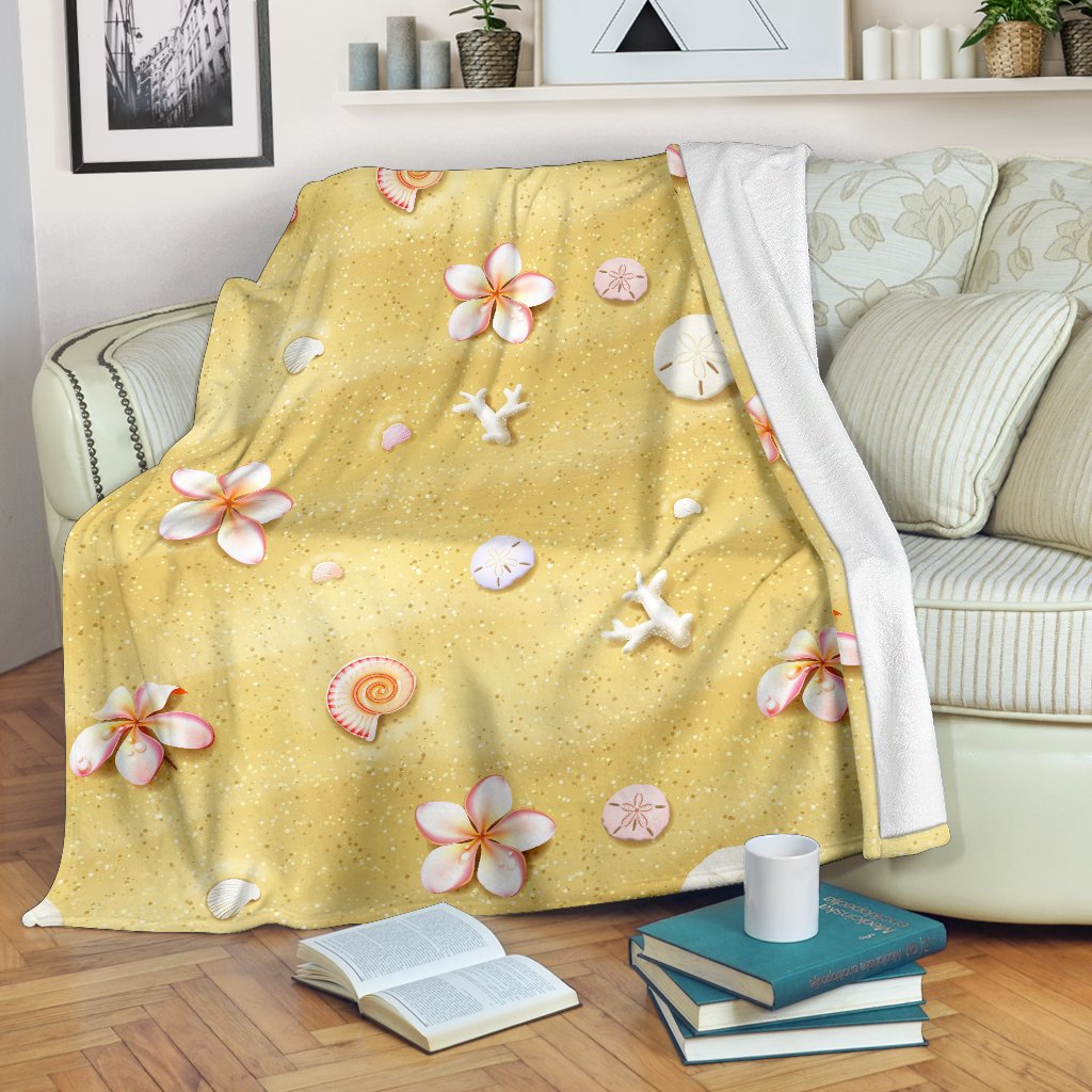 Beach Theme Print Fleece Blanket