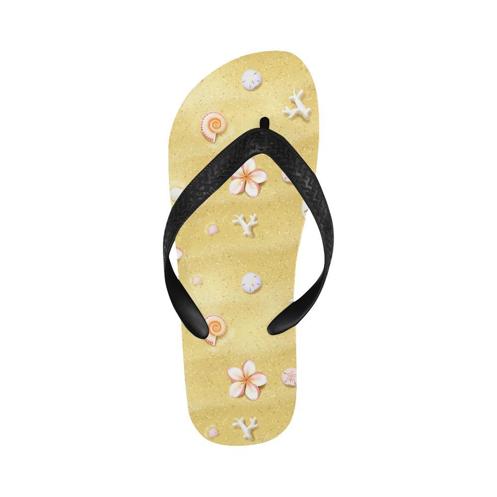 Beach Theme Print Flip Flops-JTAMIGO.COM