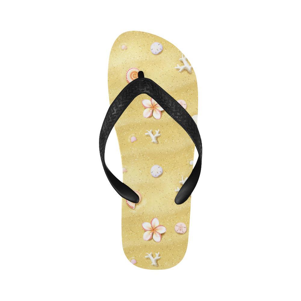Beach Theme Print Flip Flops-JTAMIGO.COM