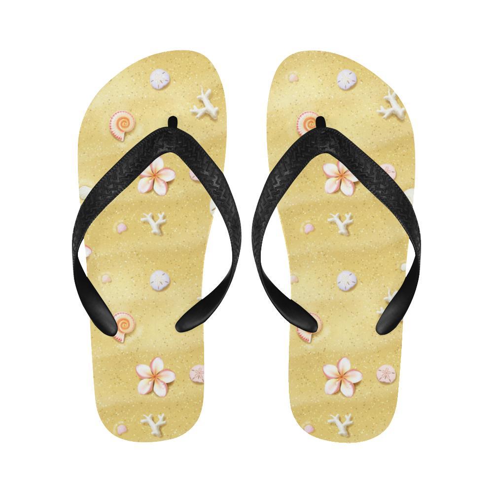 Beach Theme Print Flip Flops-JTAMIGO.COM