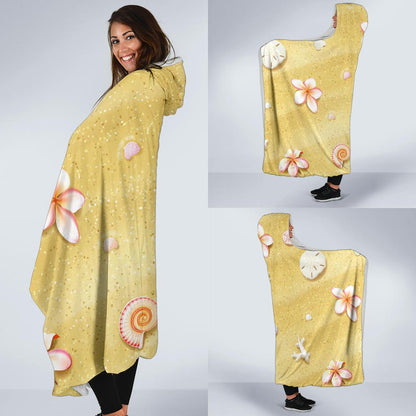 Beach Theme Print Hooded Blanket-JTAMIGO.COM