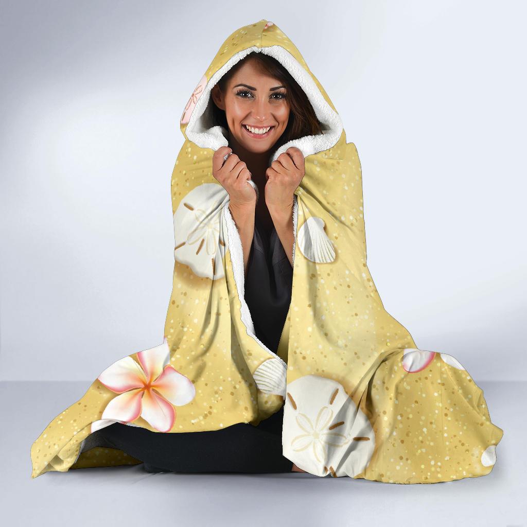 Beach Theme Print Hooded Blanket-JTAMIGO.COM