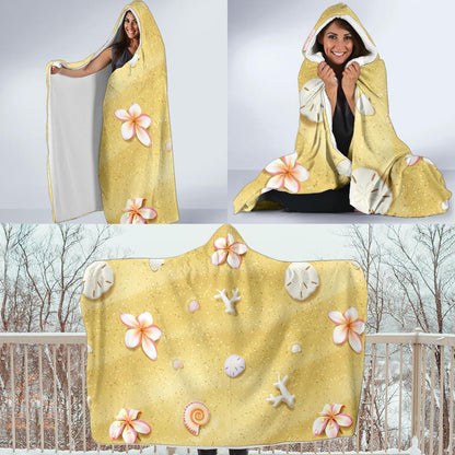 Beach Theme Print Hooded Blanket-JTAMIGO.COM