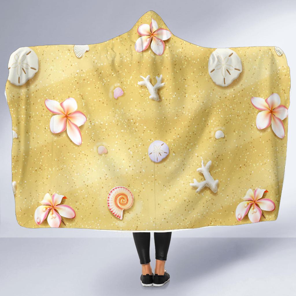 Beach Theme Print Hooded Blanket-JTAMIGO.COM
