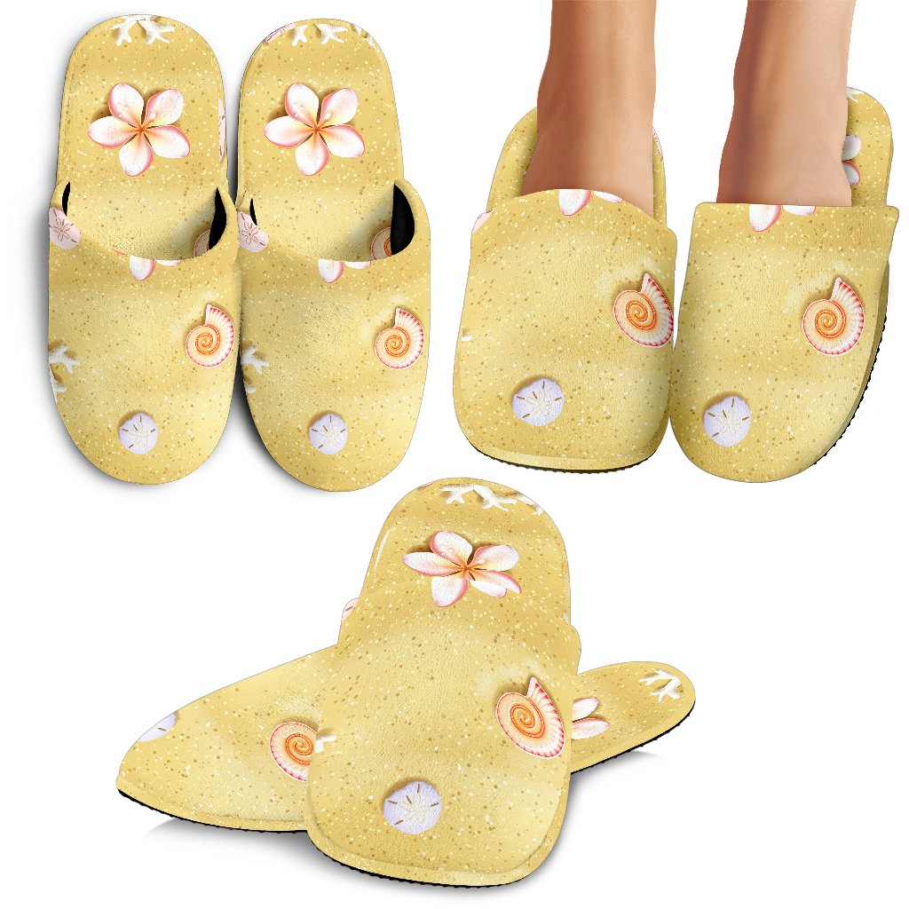 Beach Theme Print House Slippers