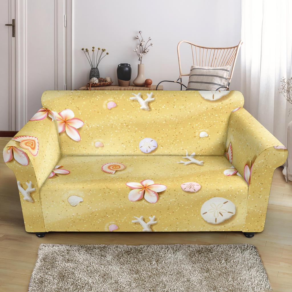 Beach Theme Print Loveseat Slipcover-JTAMIGO.COM