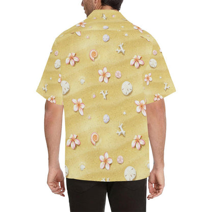 Beach Theme Print Men Aloha Hawaiian Shirt