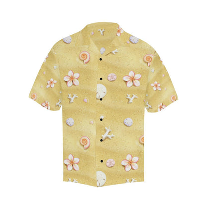 Beach Theme Print Men Aloha Hawaiian Shirt