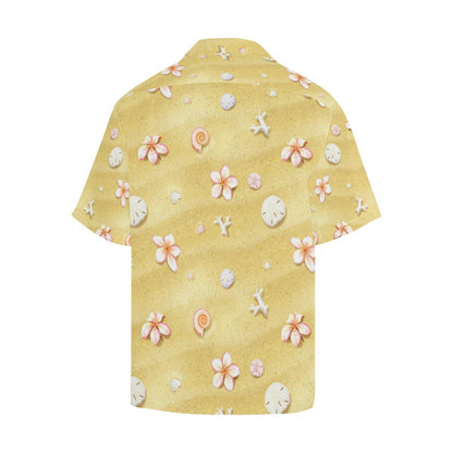 Beach Theme Print Men Aloha Hawaiian Shirt