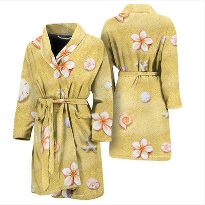 Beach Theme Print Men Bath Robe-JTAMIGO.COM