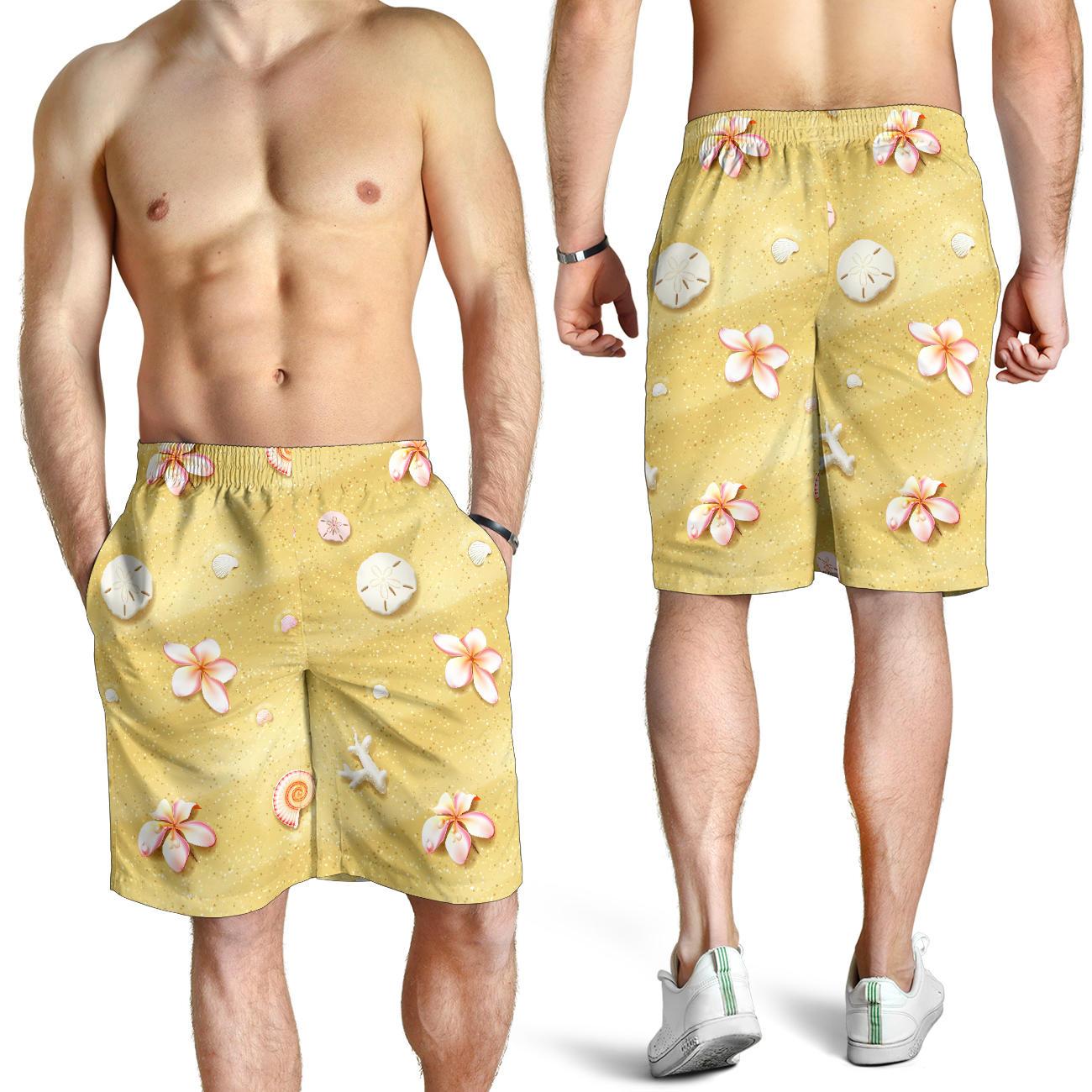 Beach Theme Print Mens Shorts-JTAMIGO.COM