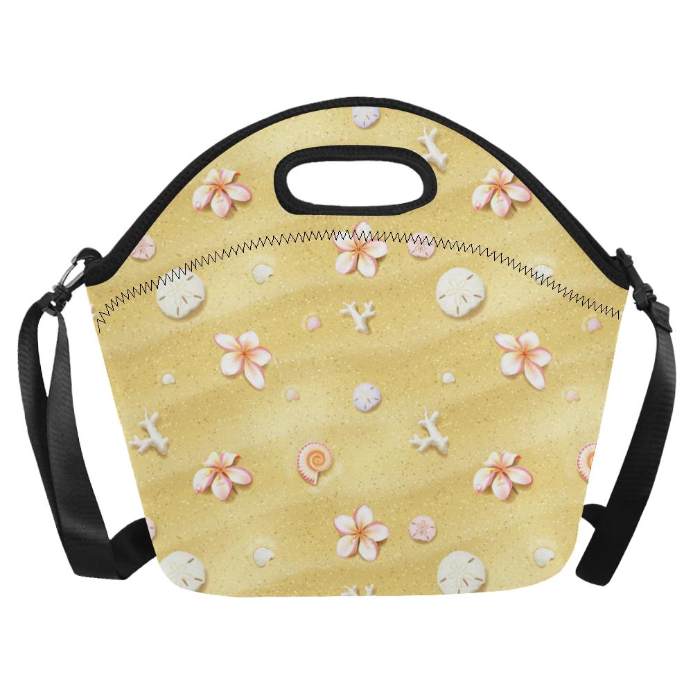 Beach Theme Print Neoprene Lunch Bag (Model 1669)(Large)-JTAMIGO.COM
