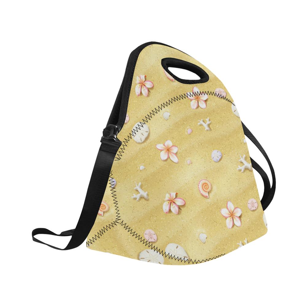 Beach Theme Print Neoprene Lunch Bag (Model 1669)(Large)-JTAMIGO.COM