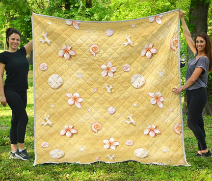 Beach Theme Print Premium Quilt-JTAMIGO.COM