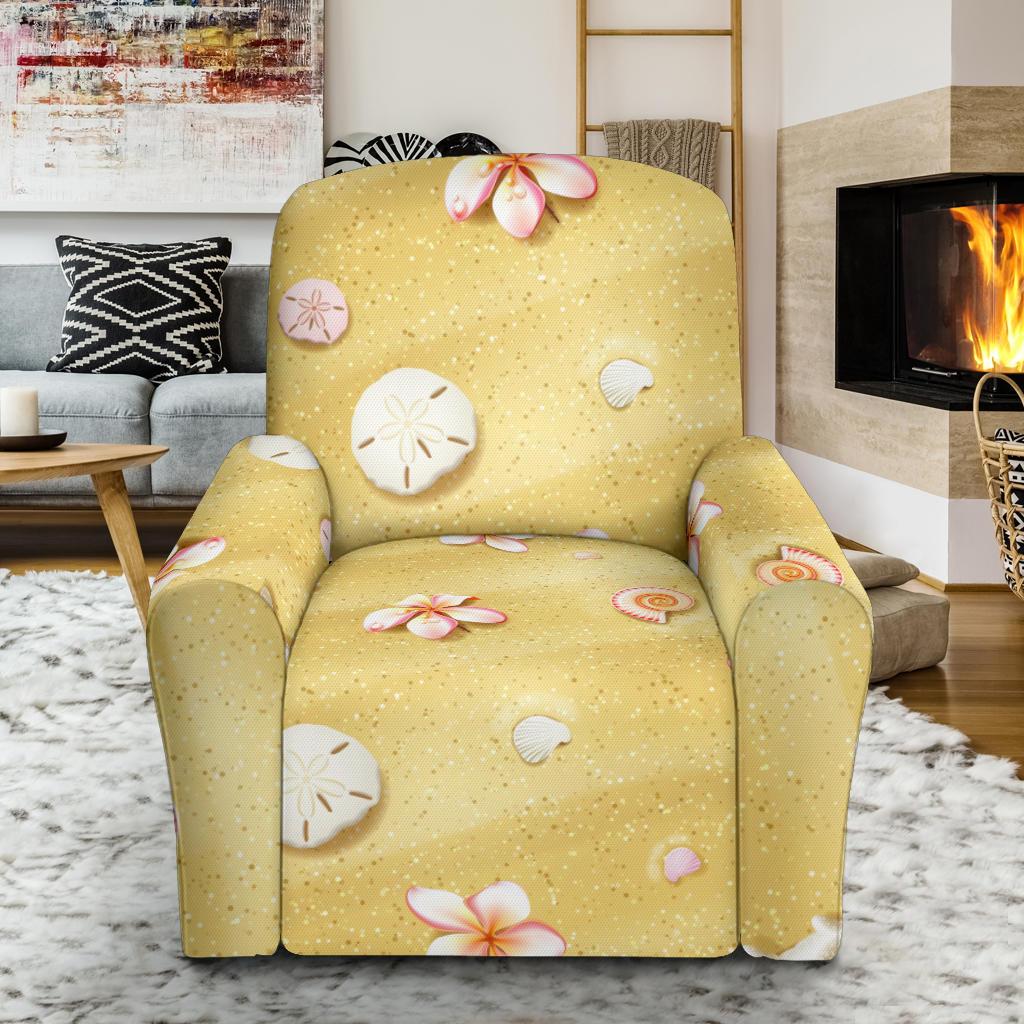 Beach Theme Print Single Sofa Slipcover -JTAMIGO.COM