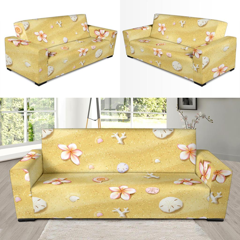 Beach Theme Print Sofa Slipcover-JTAMIGO.COM