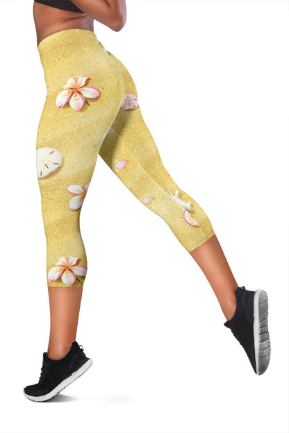 Beach Theme Print Women Capris