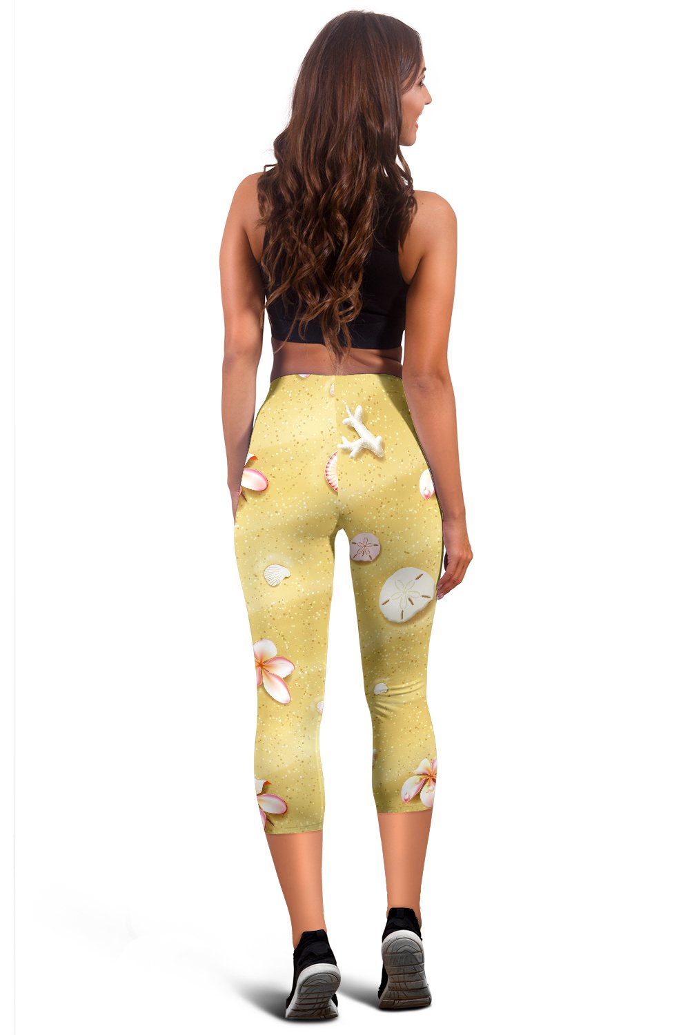 Beach Theme Print Women Capris