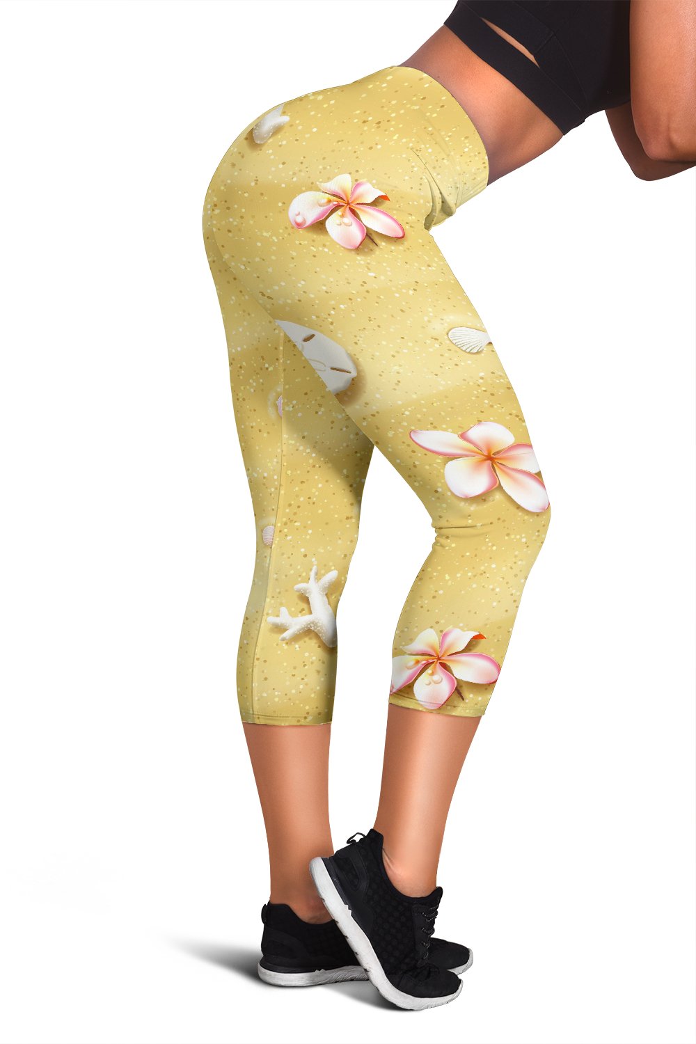 Beach Theme Print Women Capris