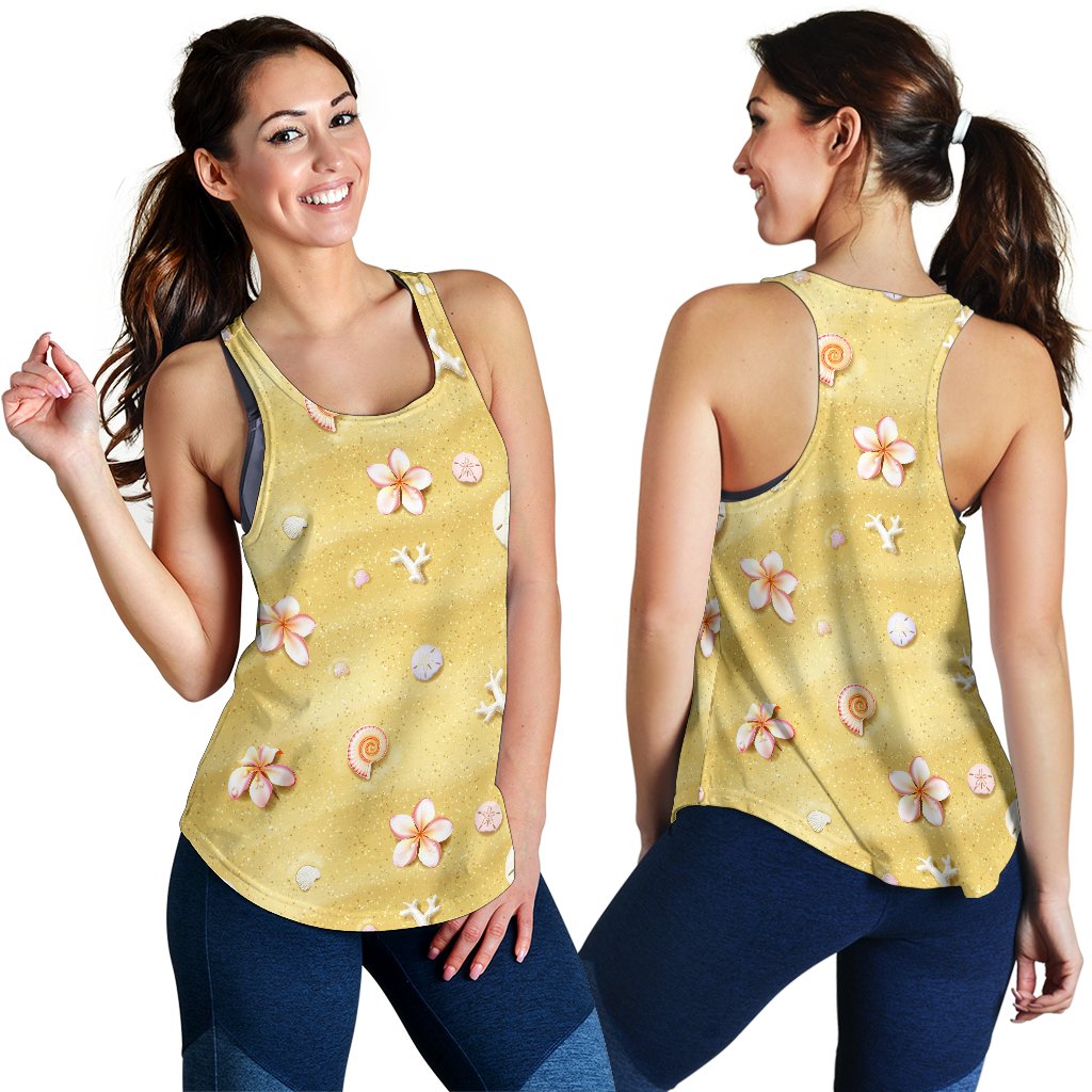 Beach Theme Print Women Racerback Tank Top