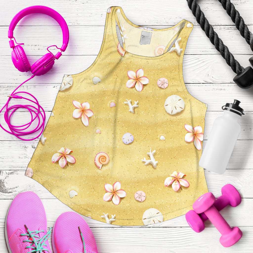 Beach Theme Print Women Racerback Tank Top