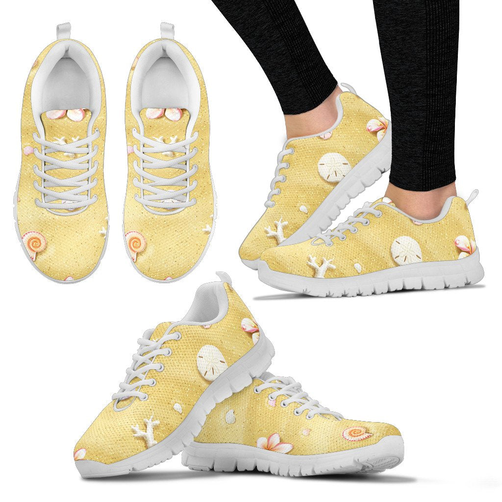 Beach Theme Print Women Sneakers Shoes