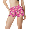 Beach Top View Umbrella Theme High Waisted Spandex Shorts-JTAMIGO.COM