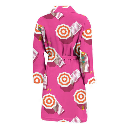 Beach Top View Umbrella Theme Men Bath Robe-JTAMIGO.COM