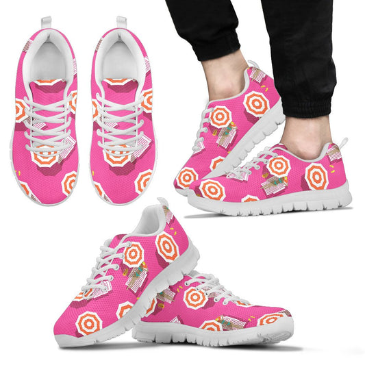 Beach Top View Umbrella Theme Men Sneakers Shoes