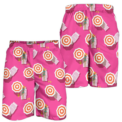 Beach Top View Umbrella Theme Mens Shorts-JTAMIGO.COM