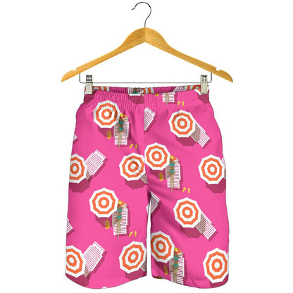 Beach Top View Umbrella Theme Mens Shorts-JTAMIGO.COM