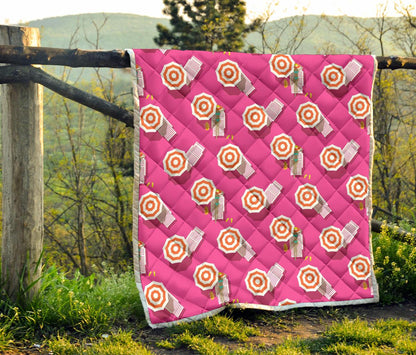 Beach Top View Umbrella Theme Premium Quilt-JTAMIGO.COM