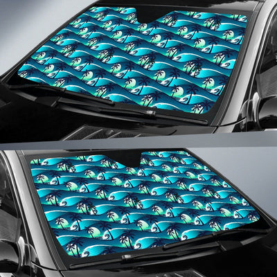 Beach Wave Design Print Car Sun Shade For Windshield