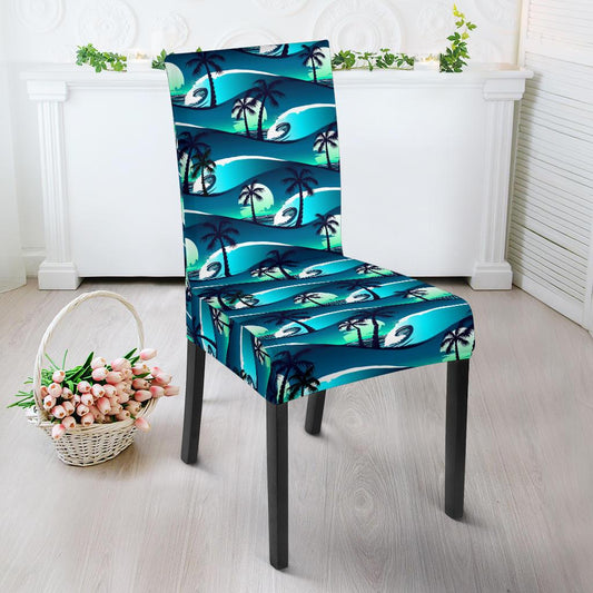 Beach Wave Design Print Dinning Chair Slipper-JTAMIGO.COM