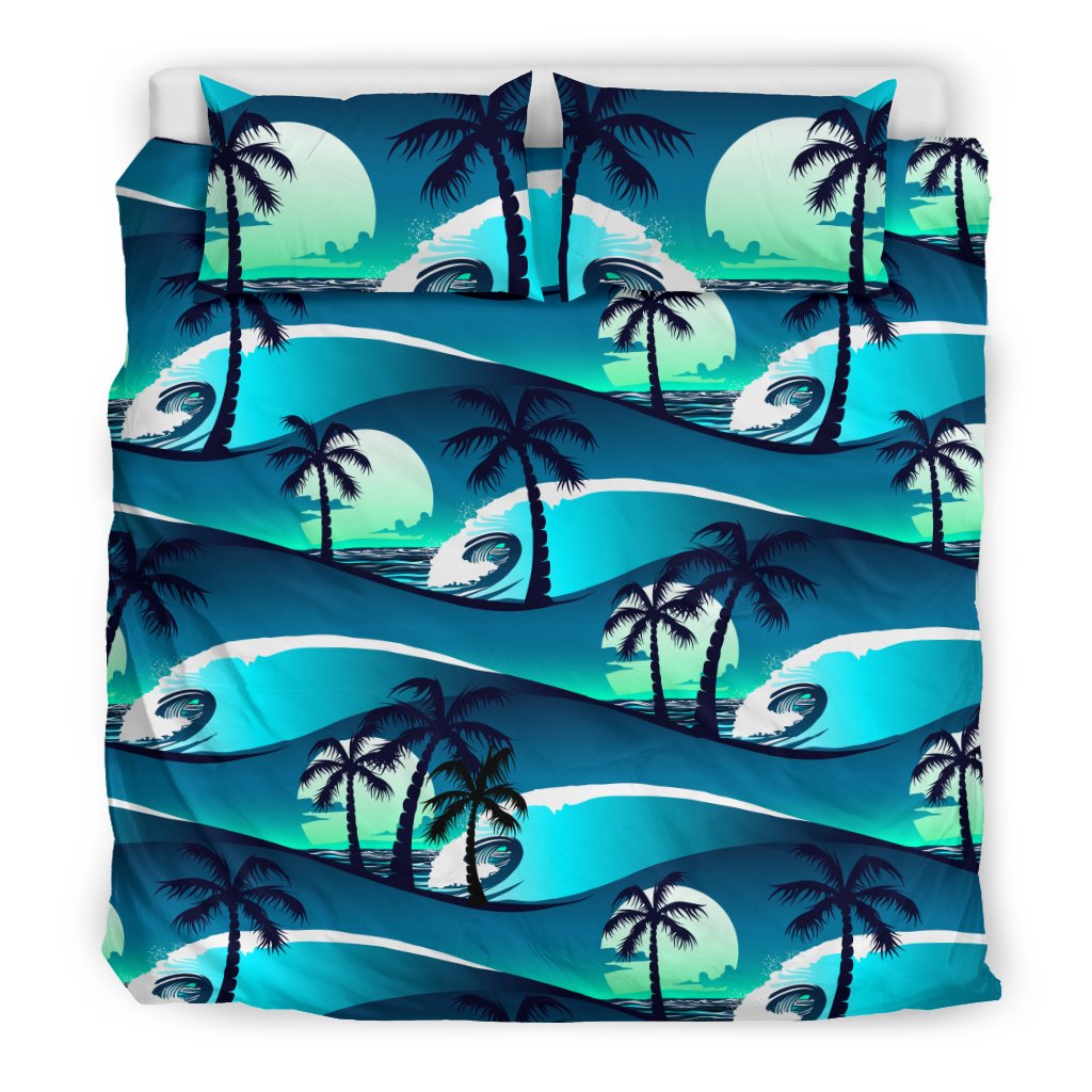 Beach Wave Design Print Duvet Cover Bedding Set