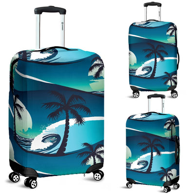 Beach Wave Design Print Luggage Cover Protector