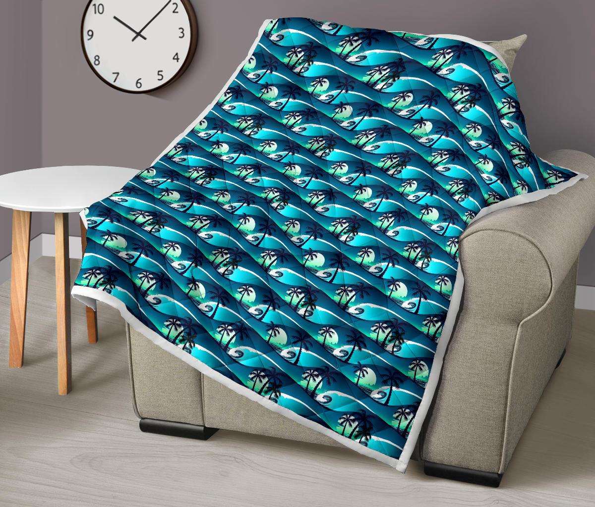 Beach Wave Design Print Premium Quilt-JTAMIGO.COM
