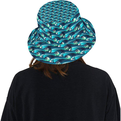 Beach Wave Design Print Unisex Bucket Hat