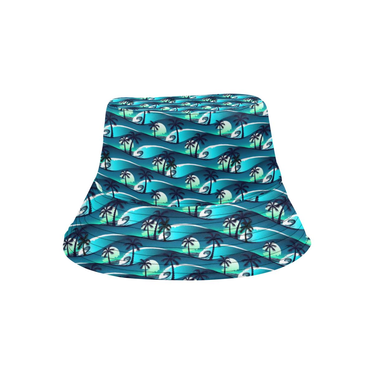 Beach Wave Design Print Unisex Bucket Hat
