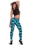 Beach Wave Design Print Women Leggings