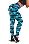 Beach Wave Design Print Women Leggings