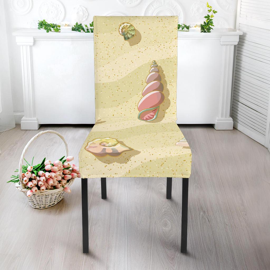 Beach with Seashell Theme Dinning Chair Slipper-JTAMIGO.COM