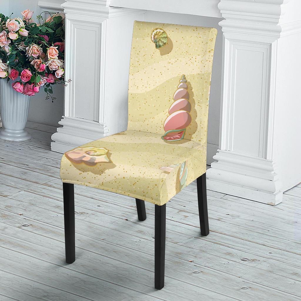 Beach with Seashell Theme Dinning Chair Slipper-JTAMIGO.COM